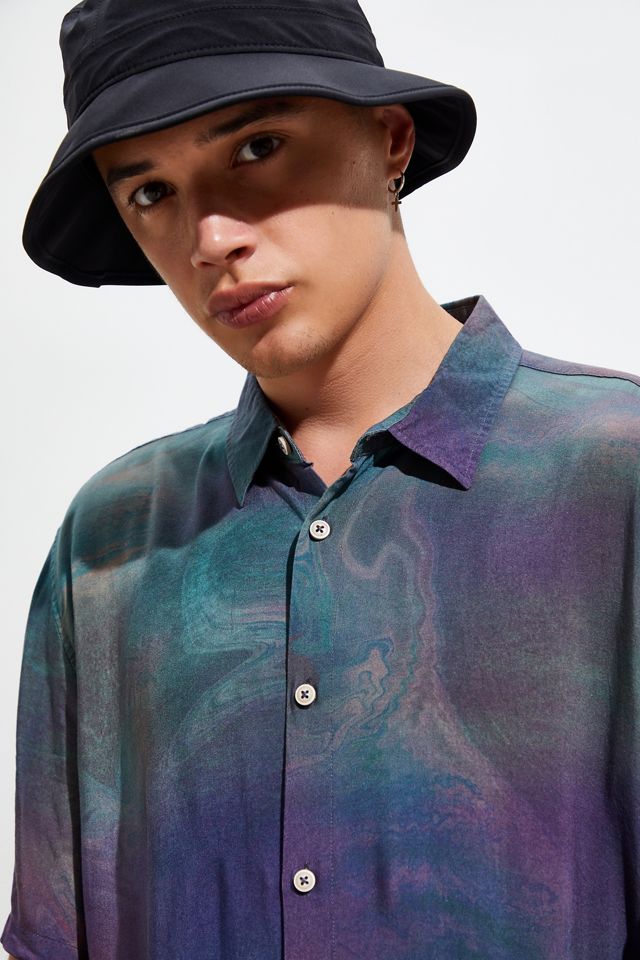 Barney Cools Magic Marble Holiday Short Sleeve Button-Down Shirt #3