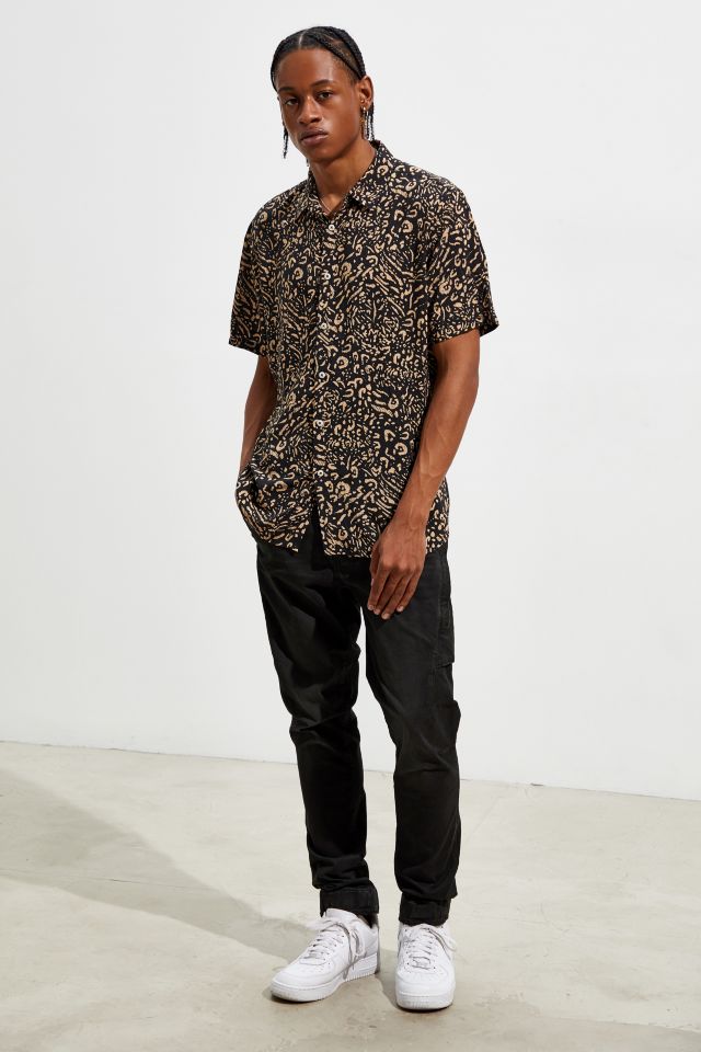 Barney Cools Holiday Leopard Short Sleeve Button-Down Shirt     #5