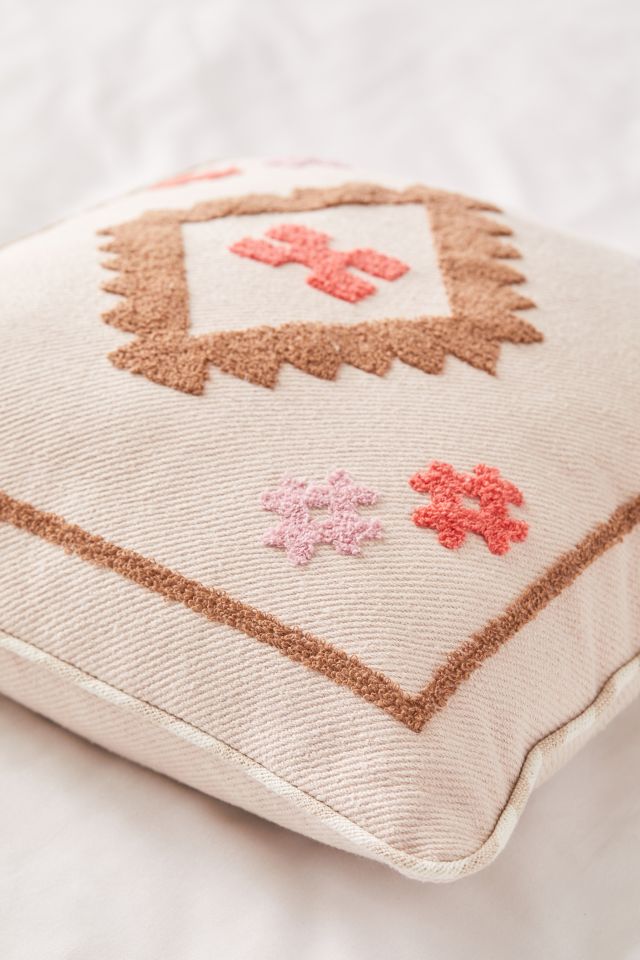 Nisa Crewel Embroidery Throw Pillow #2