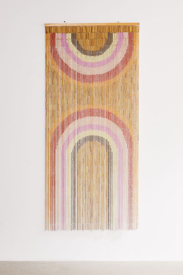 Rainbow Bamboo Beaded Curtain #1