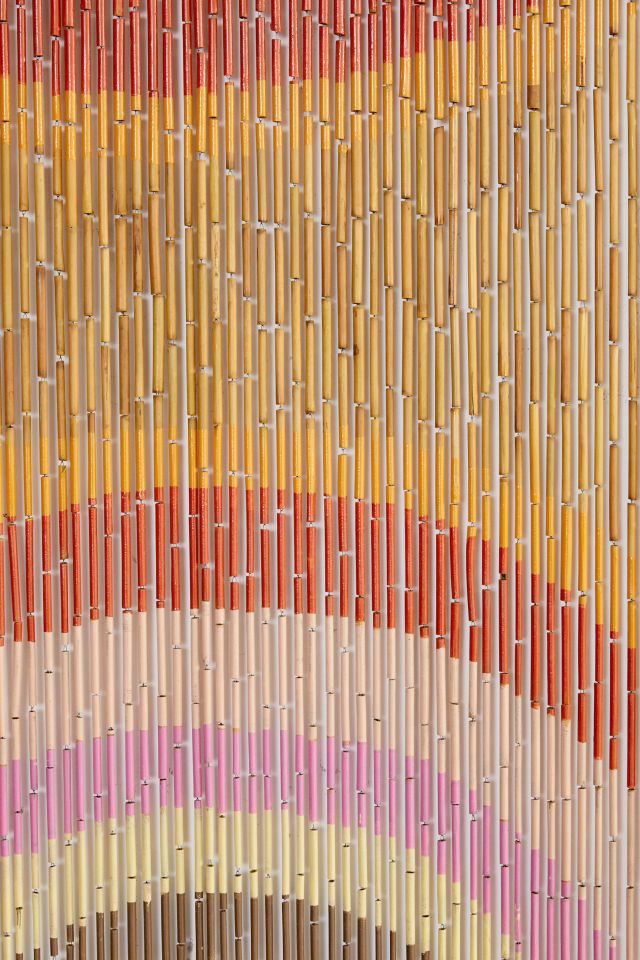 Rainbow Bamboo Beaded Curtain #2