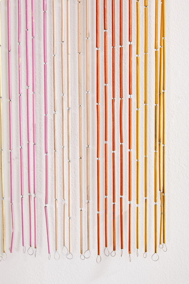 Rainbow Bamboo Beaded Curtain #3