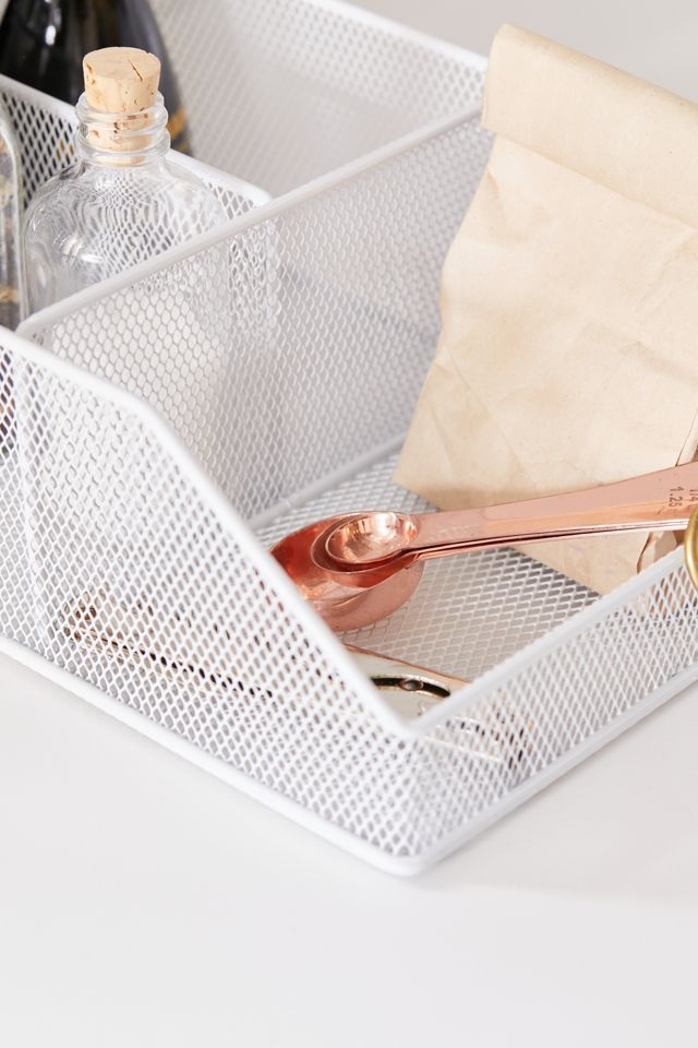 Mesh Metal Divided Organizer Bin #1