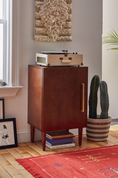 Crosley Electronics Everett Record Player Stand In Brown