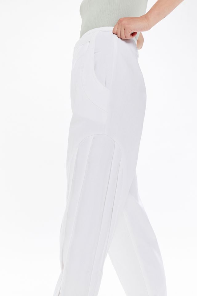 BDG Leo Taille Haute Fuselé Pantalon Jean – Blanc Denim #1