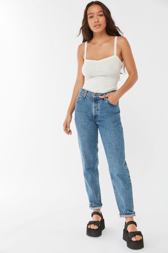 Camisole côtelée et froncée Drew UO #2