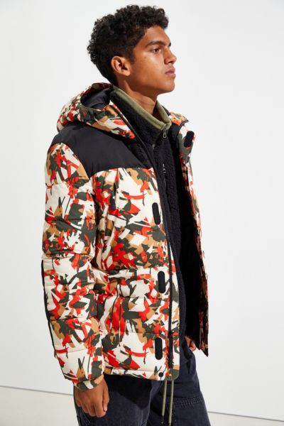 timberland camo puffer jacket