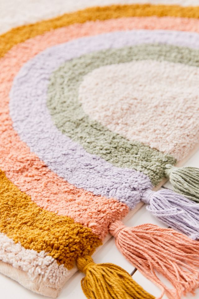 Rainbow Fringe Bath Mat #2