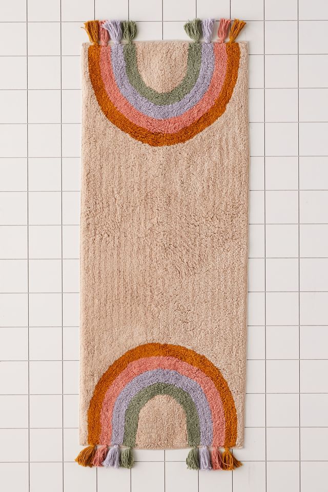 Rainbow Fringe Bath Mat #3
