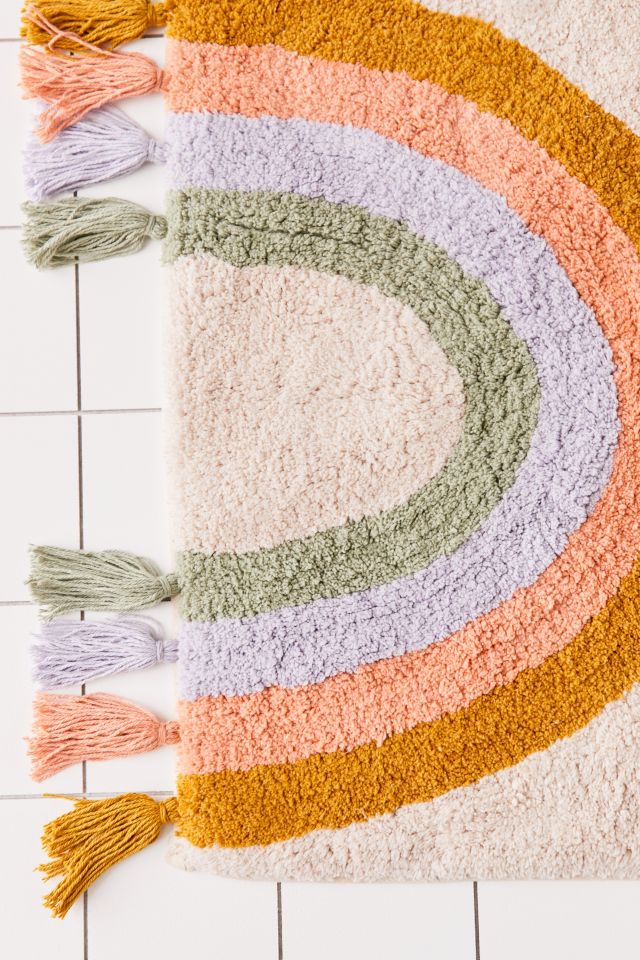Rainbow Fringe Bath Mat #4