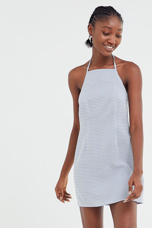 Gingham shop halter dress