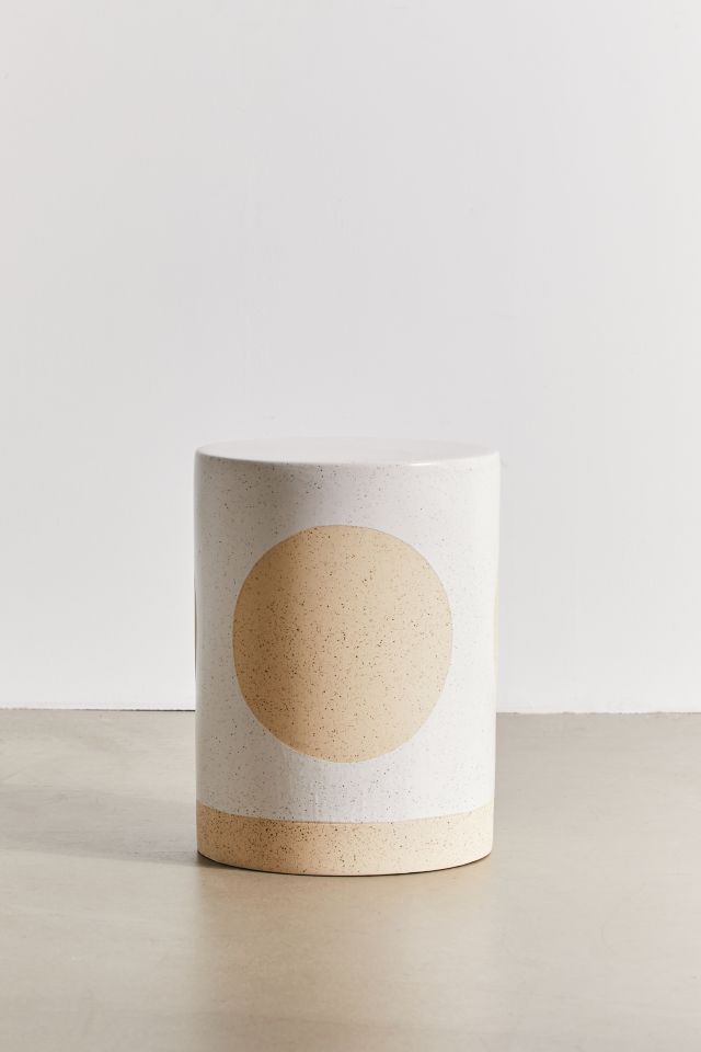 Ceramic Drum Indoor/Outdoor Side Table #1