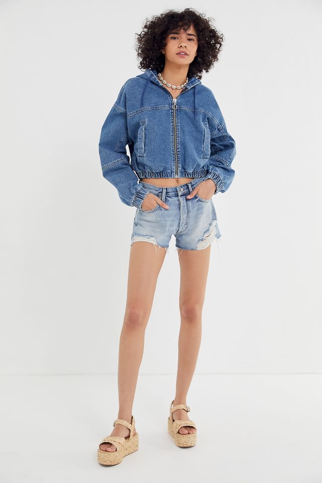 BDG Denim Hooded Cropped Jacket #3