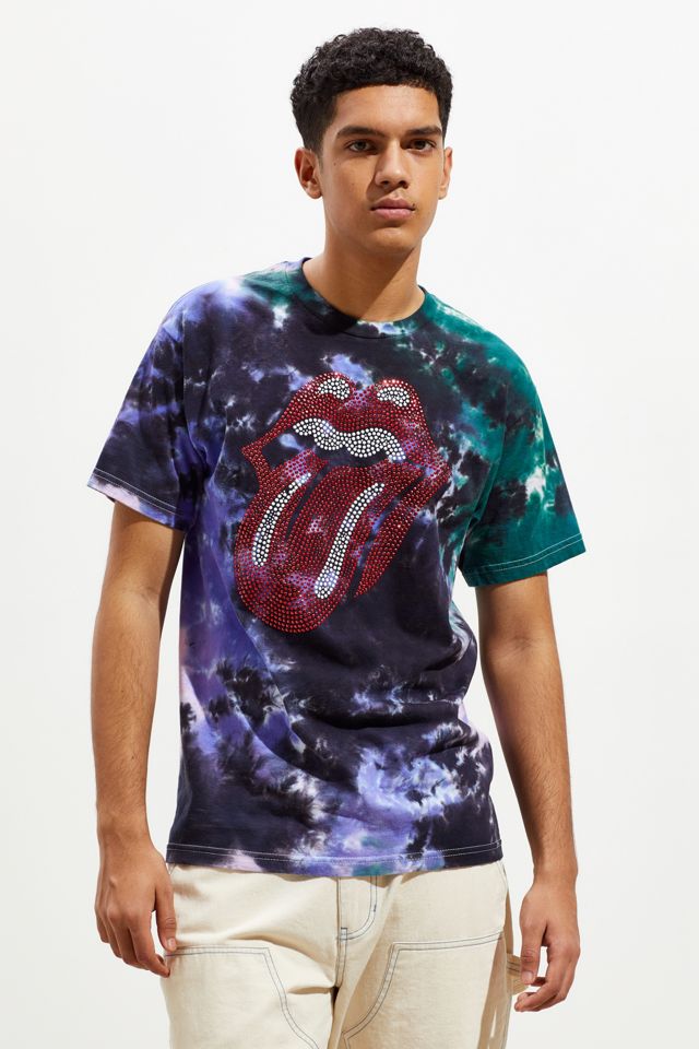 The Rolling Stones Tie-Dye Rhinestone Tee  #1