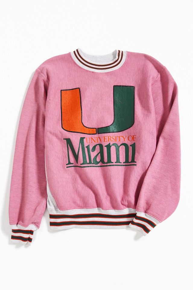 University of discount miami crewneck sweatshirt