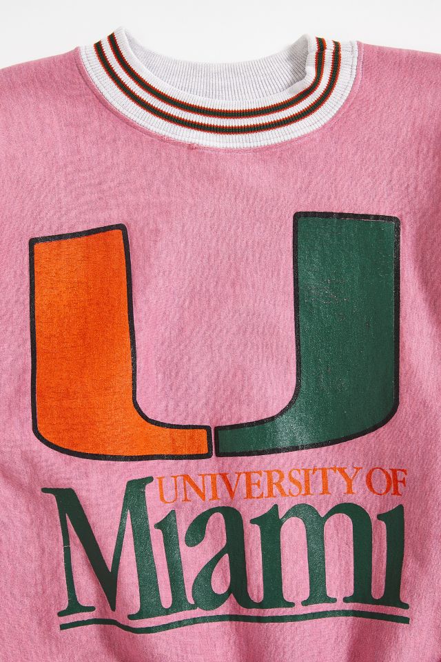Vintage University Of Miami Crew Neck Sweatshirt #1