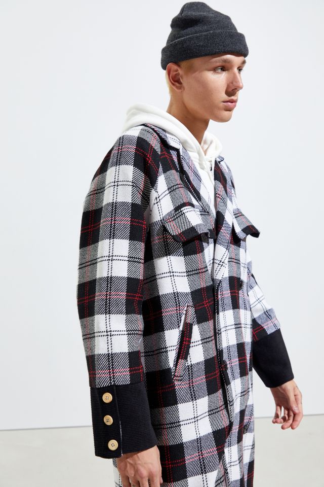 Fried Rice Long Plaid Coat   #1