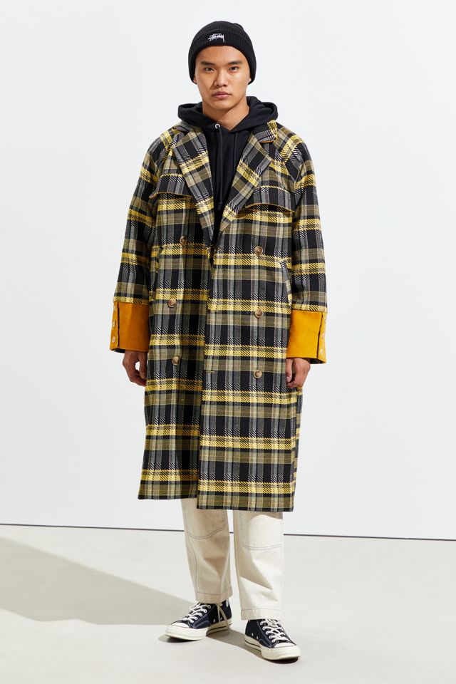 Fried Rice Longline Plaid Coat | Urban Outfitters