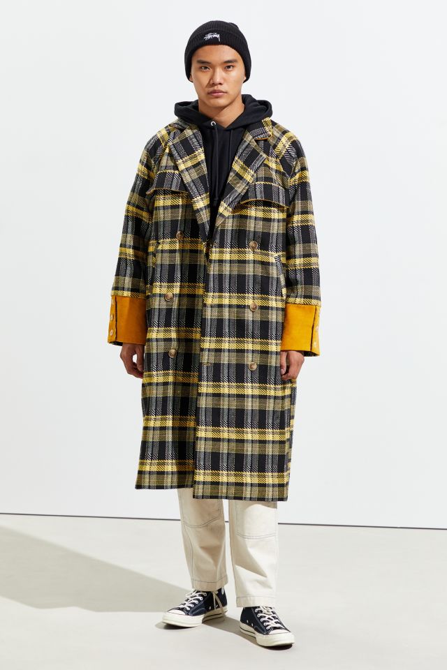 Fried Rice Longline Plaid Coat | Urban Outfitters