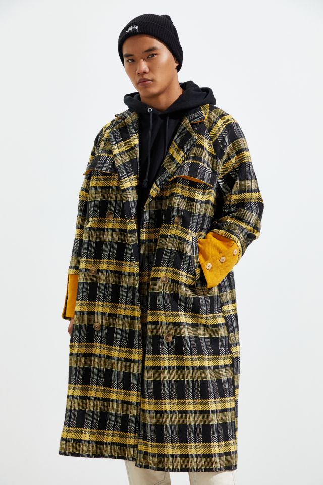 Fried Rice Longline Plaid Coat   #1