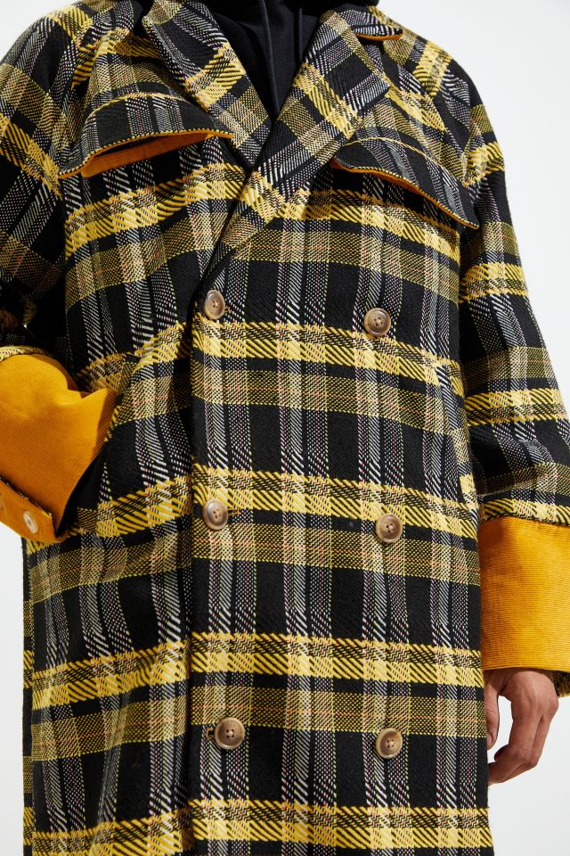 Fried Rice Longline Plaid Coat   #5
