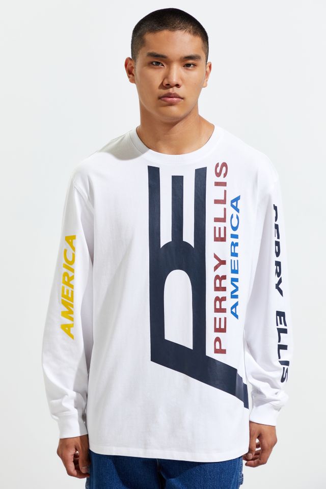 Perry Ellis Logo Long Sleeve Tee #1