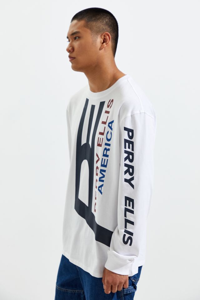 Perry Ellis Logo Long Sleeve Tee #3