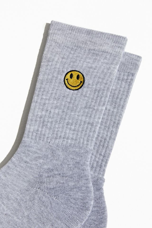 Chaussettes sport mi-mollet visage souriant #1