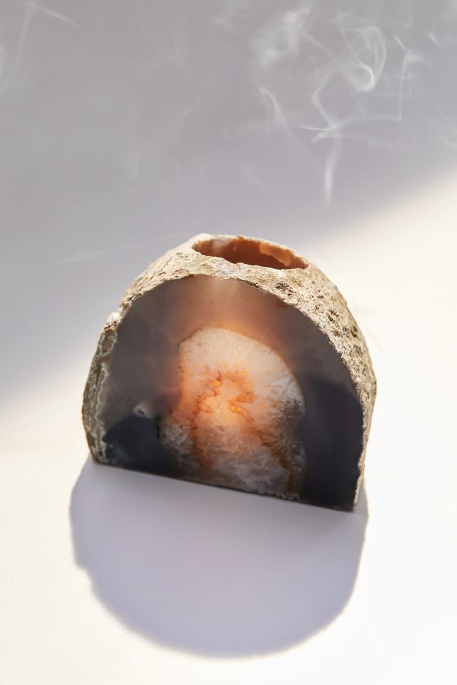 Bougeoir pour bougies chauffe-plats en agate #1