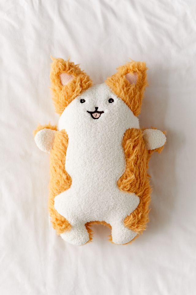 Fuzzy Corgi Throw Pillow #1
