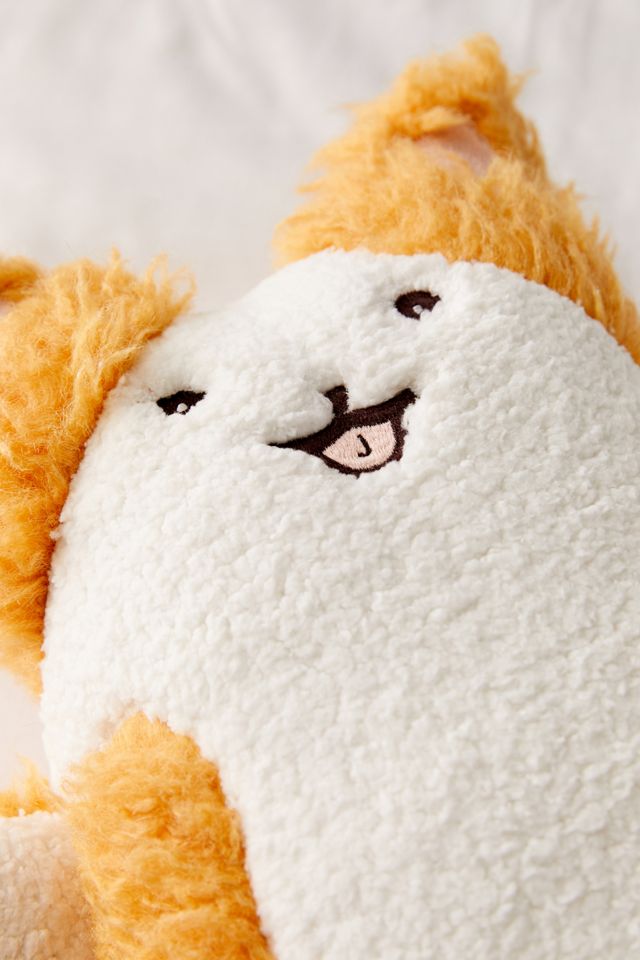 Fuzzy Corgi Throw Pillow #3