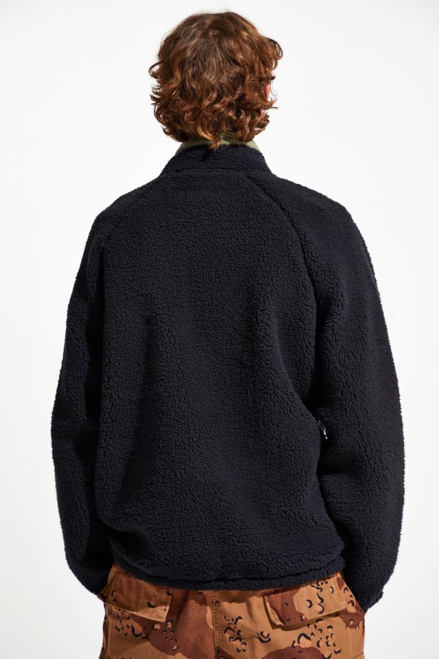 FILA Cozy Sherpa Half-Zip Black Sweatshirt  #3
