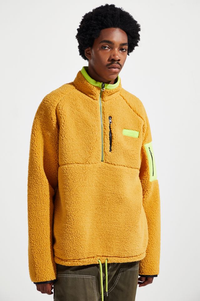 FILA Cozy Sherpa Half-Zip Gold Sweatshirt  #1