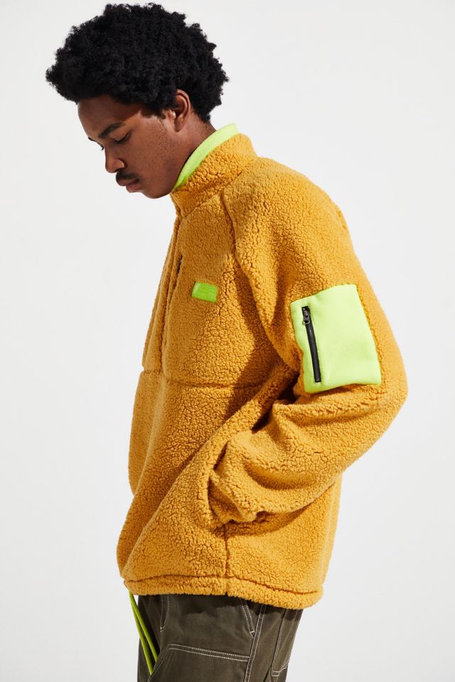 FILA Cozy Sherpa Half-Zip Gold Sweatshirt  #2