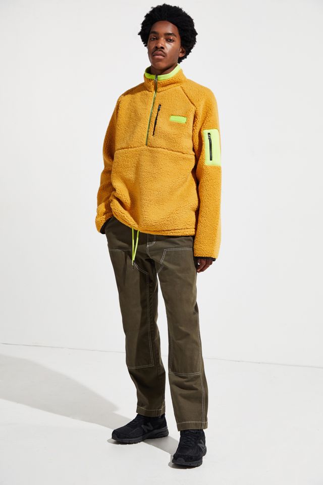 FILA Cozy Sherpa Half-Zip Gold Sweatshirt  #5