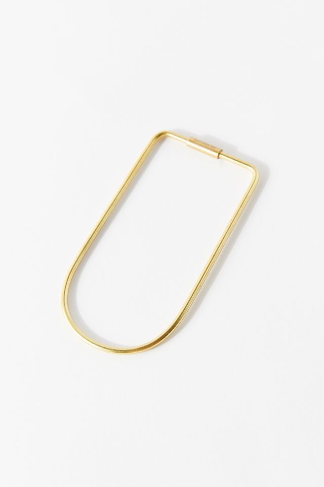 Areaware Contour Brass Bend Keyring #1