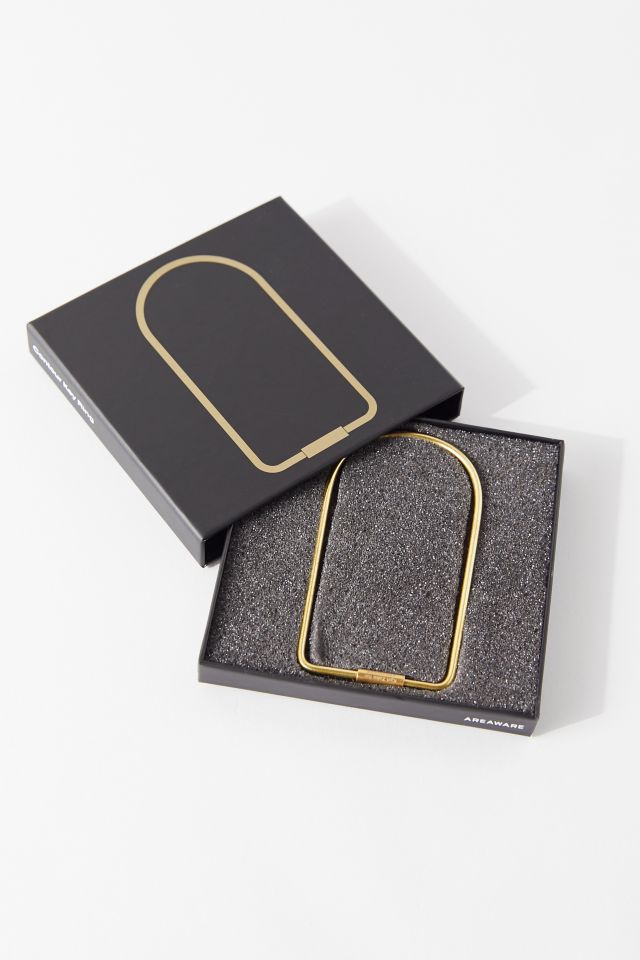 Areaware Contour Brass Bend Keyring #2