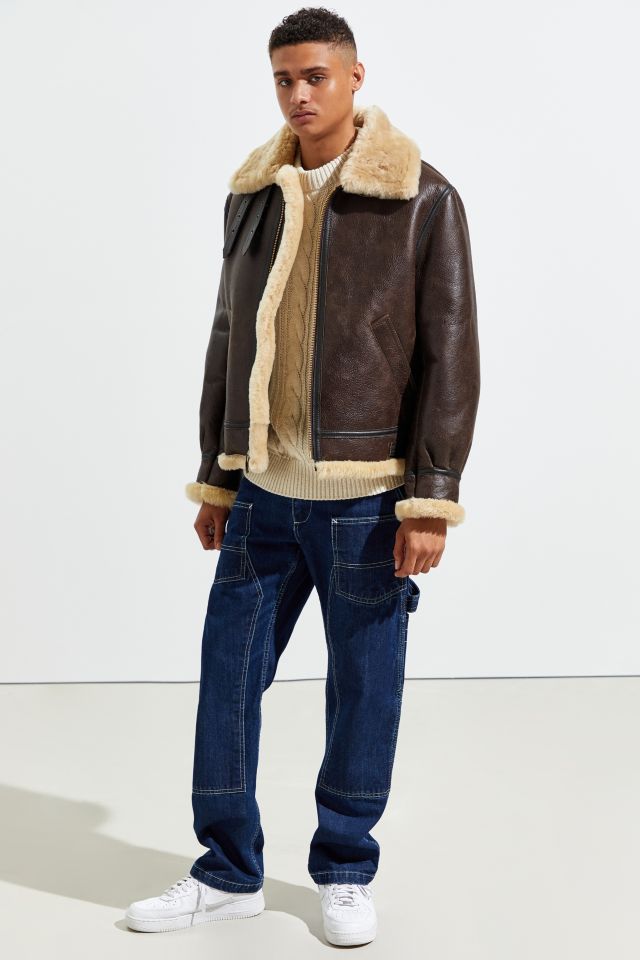 Schott B3 Shearling Leather Bomber Jacket