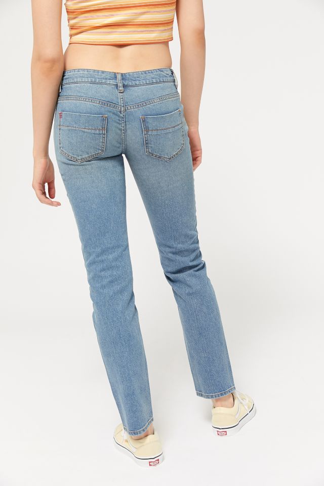 Jeans ajusté à taille basse Tara BDG – Délavage clair #1