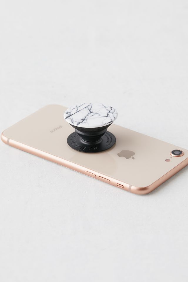 PopSockets White Marble Swappable Phone Stand