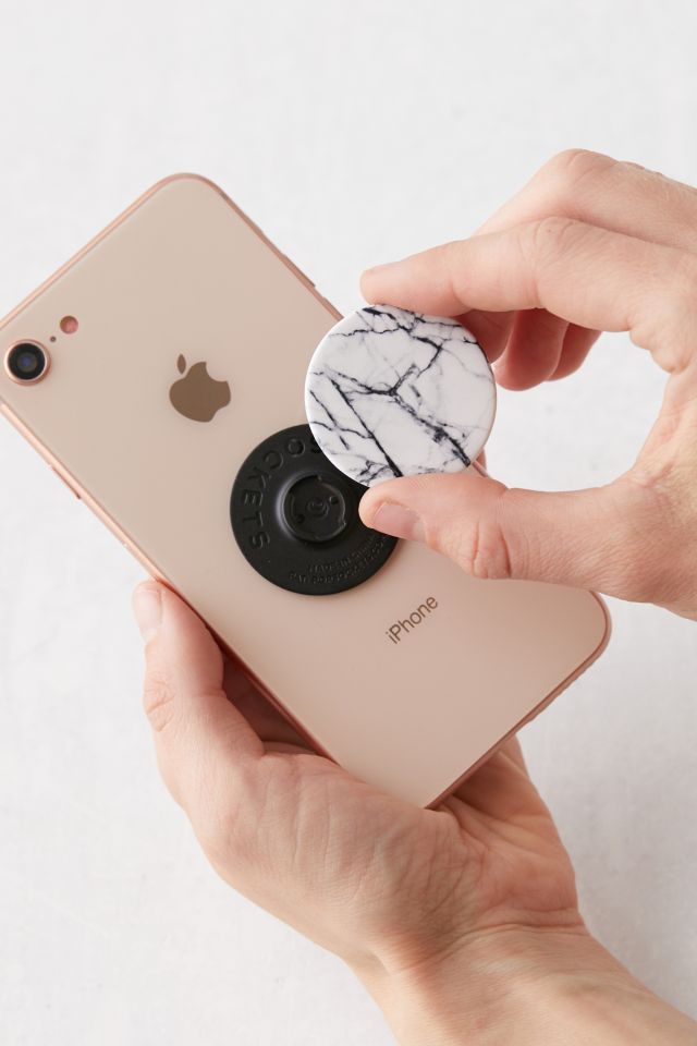 PopSockets White Marble Swappable Phone Stand #2