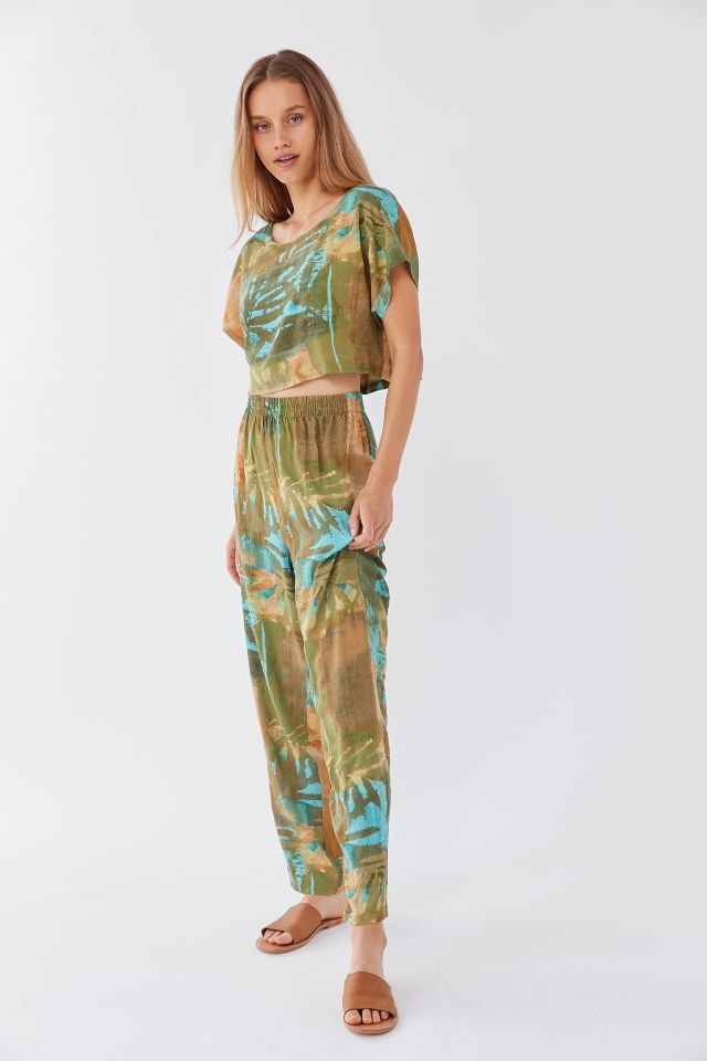 Urban Renewal Remnants Tropical Rayon Cropped Top #1