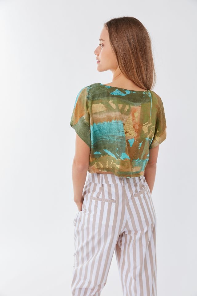 Urban Renewal Remnants Tropical Rayon Cropped Top #3