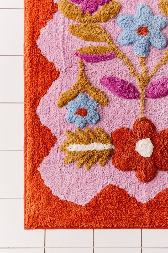 Molly Folk Floral Runner Bath Mat #3