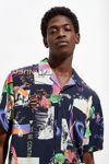 UO Harbor Scene Rayon Short Sleeve Button-Down Shirt | Urban Outfitters