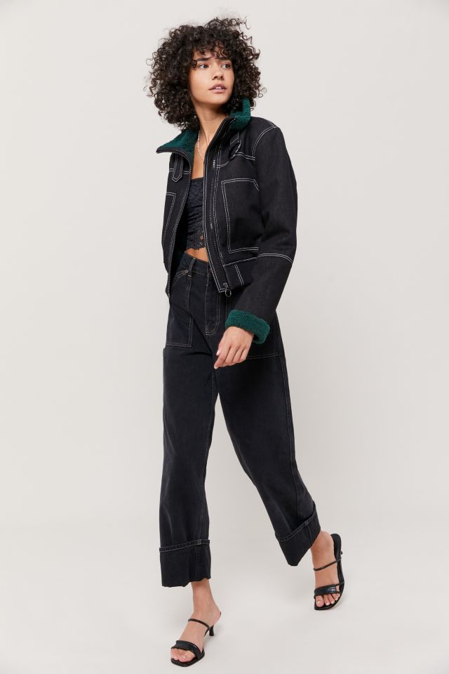 BDG Bexley Cropped Sherpa Lined Utility Jacket #2