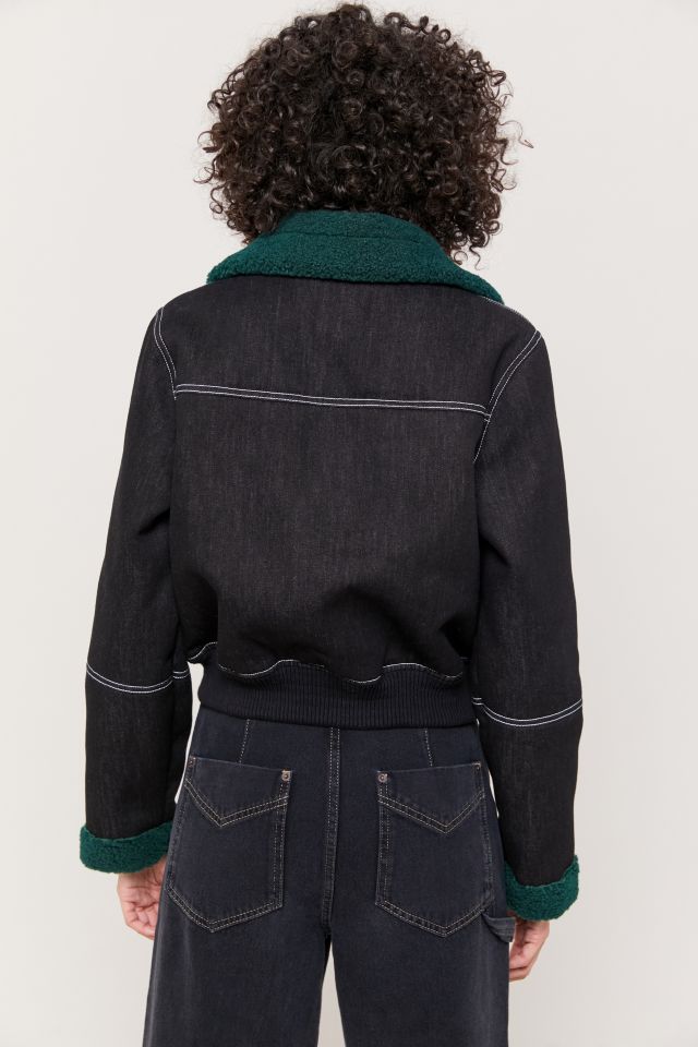 BDG Bexley Cropped Sherpa Lined Utility Jacket #3