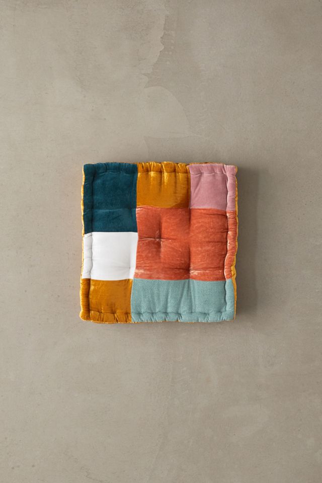 Patchwork Velvet Floor Pillow #1