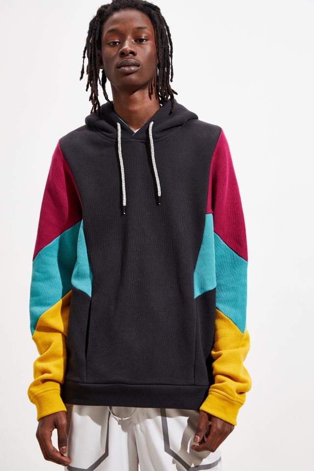 Urban Outfitters U.s.a. Colorblock Hoodie Sweatshirt