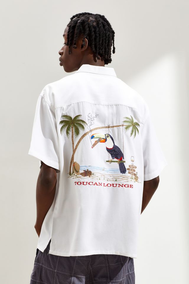 Bamboo Cay Toucan Lounge Short Sleeve Button-Down Shirt  #3